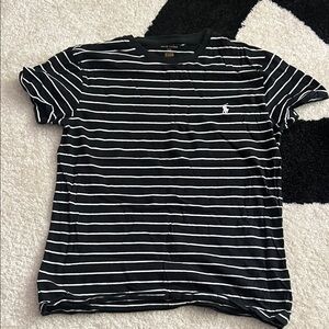 Ralph Lauren Men's Black and White Striped Tee